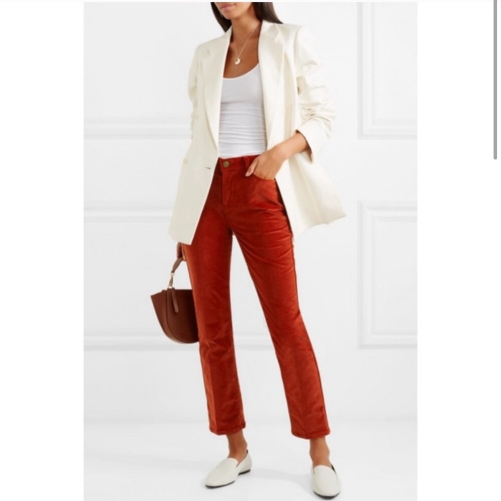 Frame Denim Red Straight Leg Pants